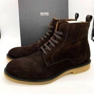 Boss Boots Hugo Boss Tunley Halb Brown Lace Up Chukka Suede